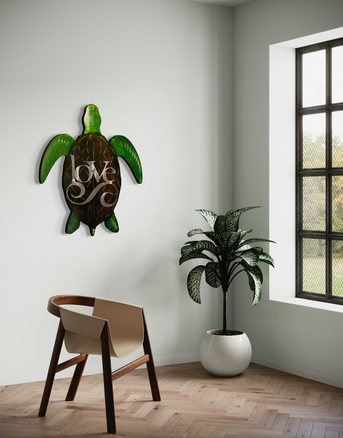 Turtle Love Pete Koza Metal Art