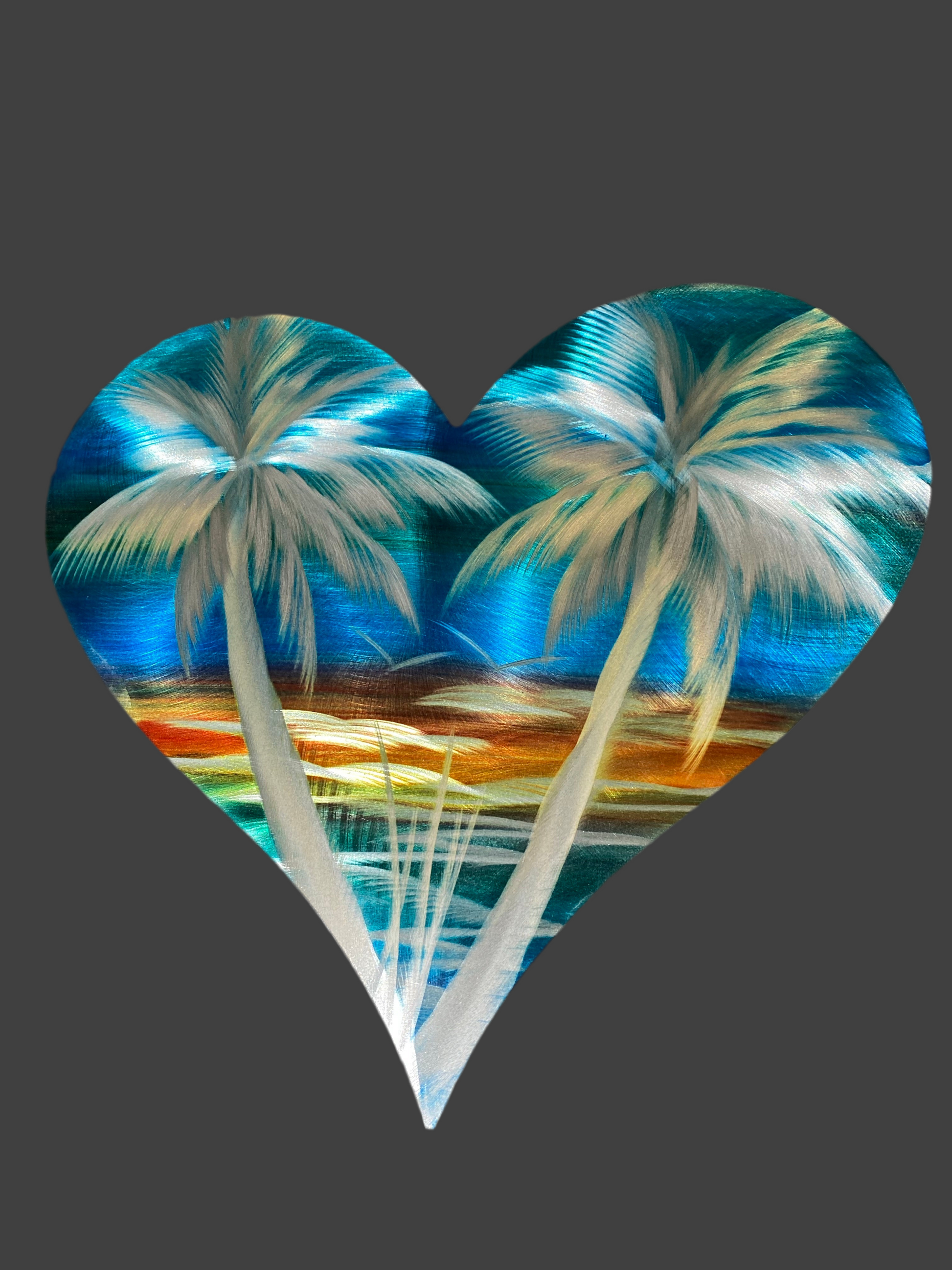 Palm Tree Hearts Mini PETE KOZA METAL ART