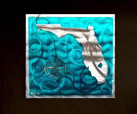 Florida Currents Pete Koza Metal Art