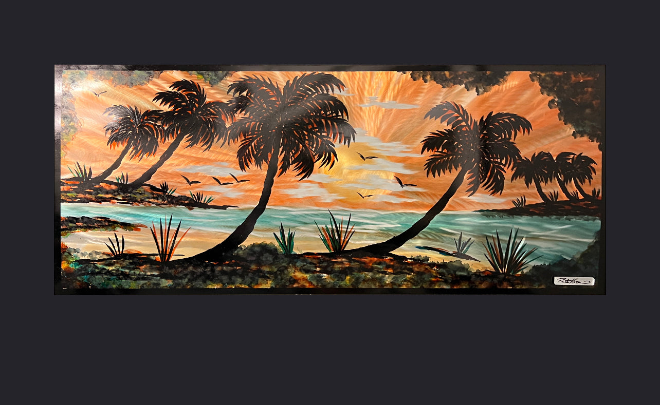 One of a Kind Summer Beach Day Pete Koza Metal Art