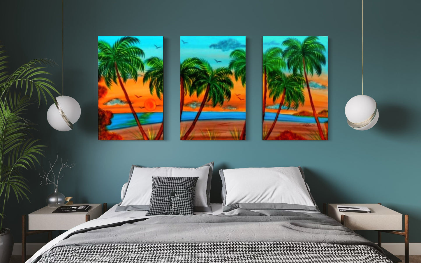 Tropical sunrise Pete Koza Metal Art
