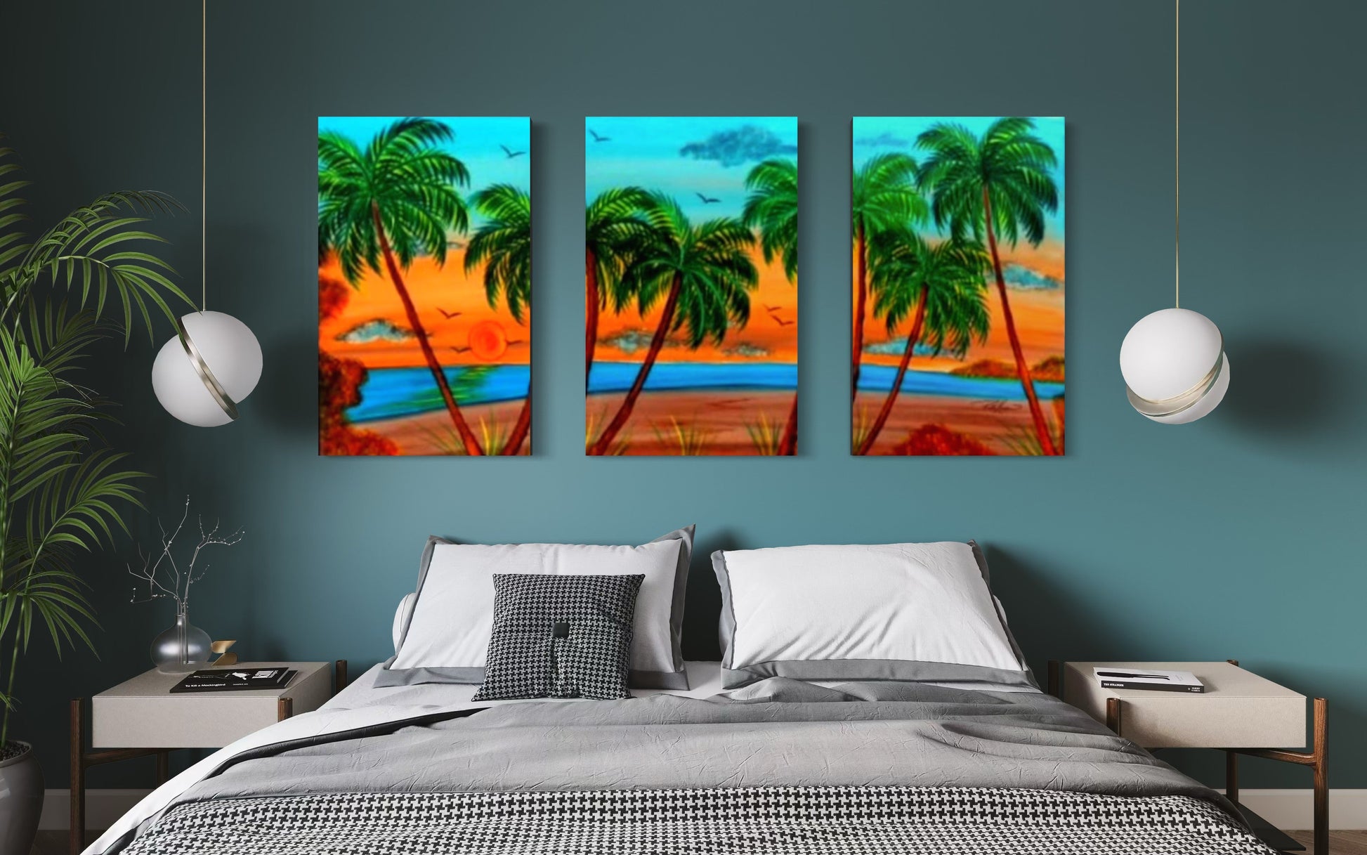 Tropical sunrise Pete Koza Metal Art