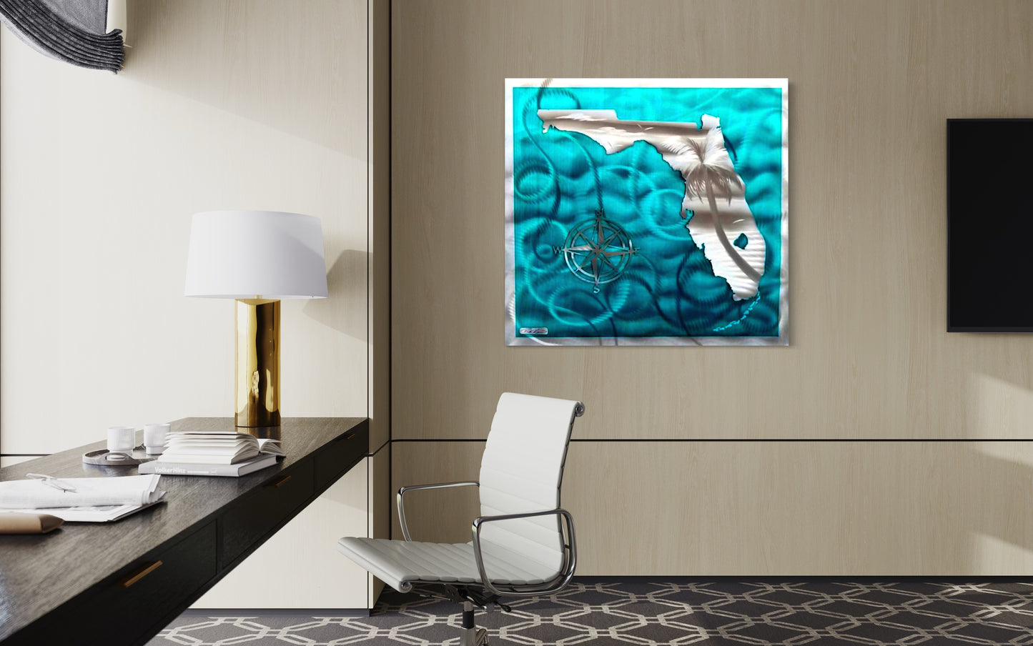 Florida Currents Pete Koza Metal Art