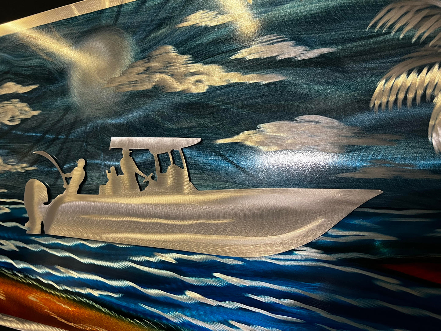 Island Boater Scene - Pete Koza Metal Art