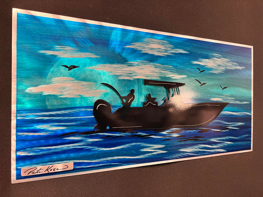 Fishing Day Scene PETE KOZA METAL ART