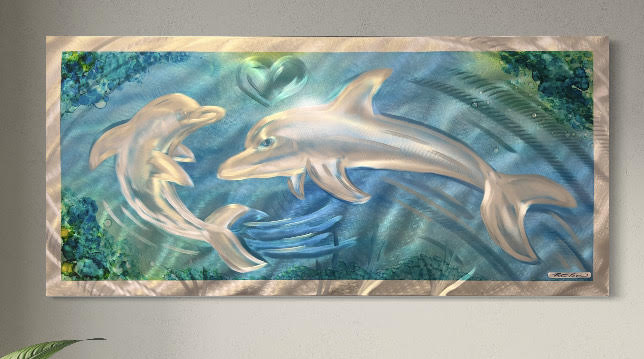 *New Love Dolphin Scene PETE KOZA METAL ART