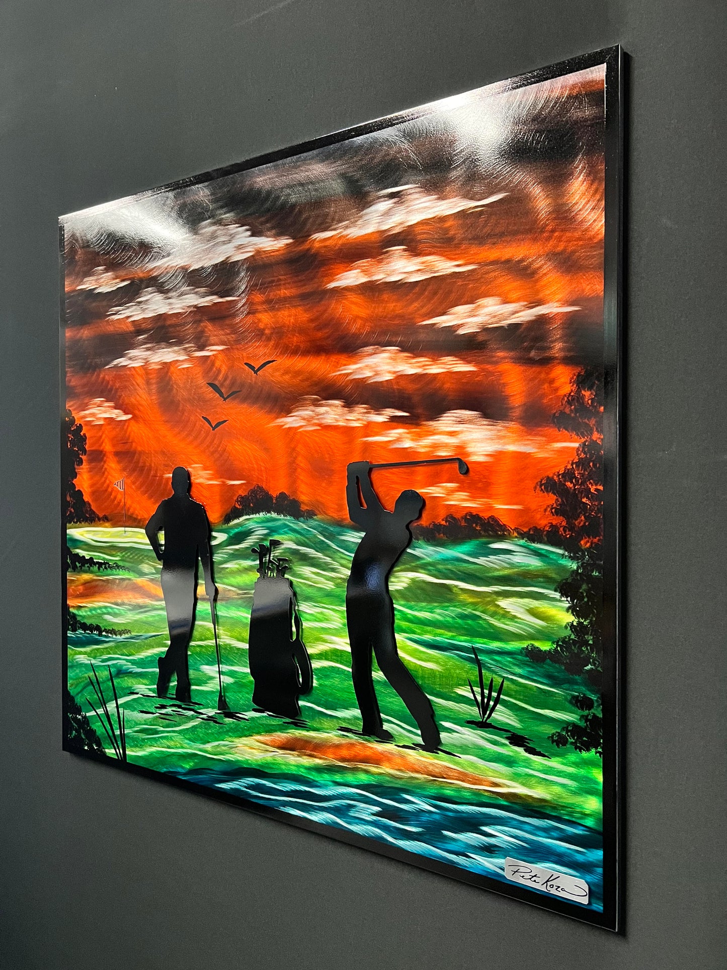 Golfing Day With Dad Scene "Special Edition" PETE KOZA METAL ART