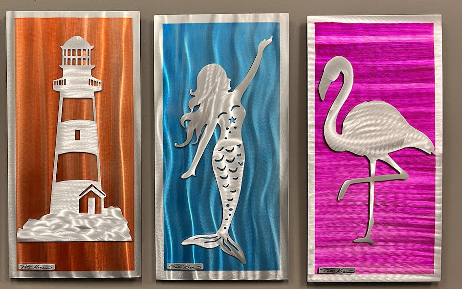 Multi Choice 3 Set Pieces Pete Koza Metal Art