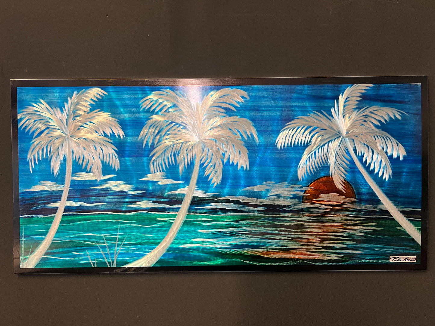 *New Blue Sunrise Scene *One Of A Kind* Use Promo Code usa15 To Get 15% Off! - Pete Koza Metal Art