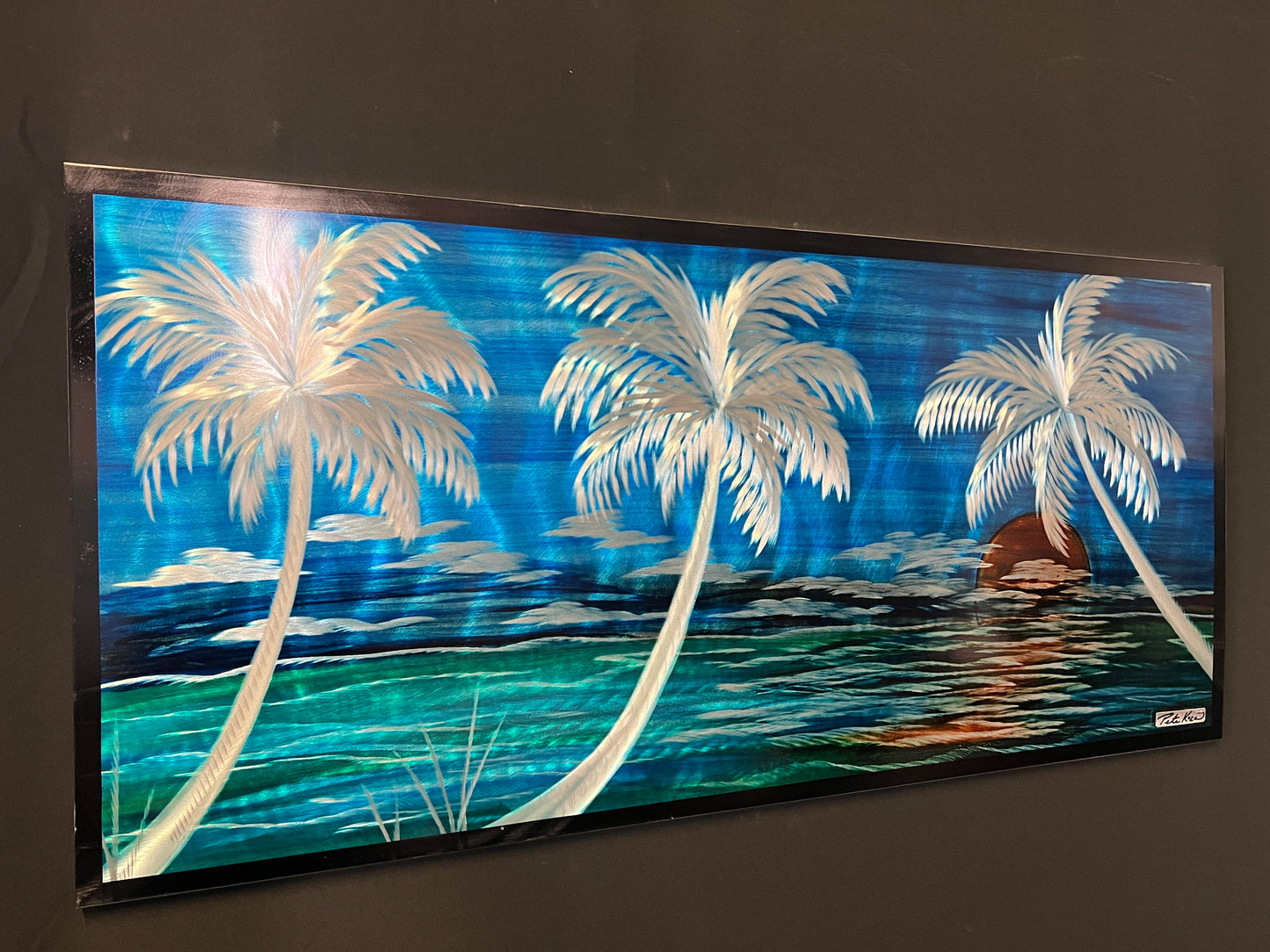 Blue Sunrise Scene *One Of A Kind* PETE KOZA METAL ART