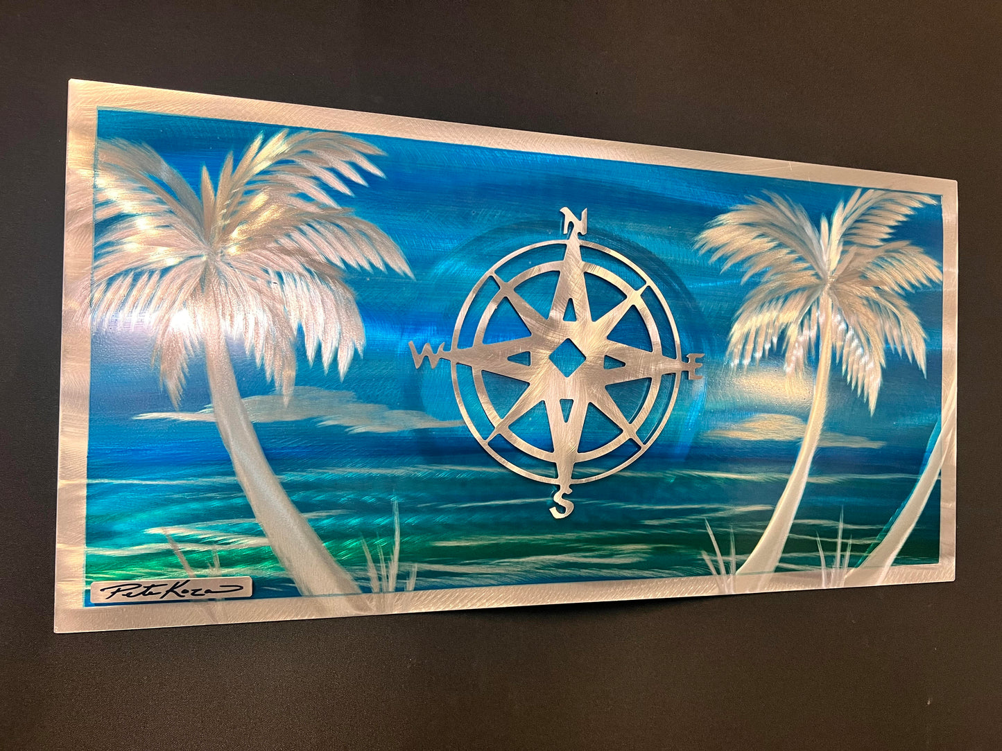 Ocean Palm Vibes PETE KOZA METAL ART