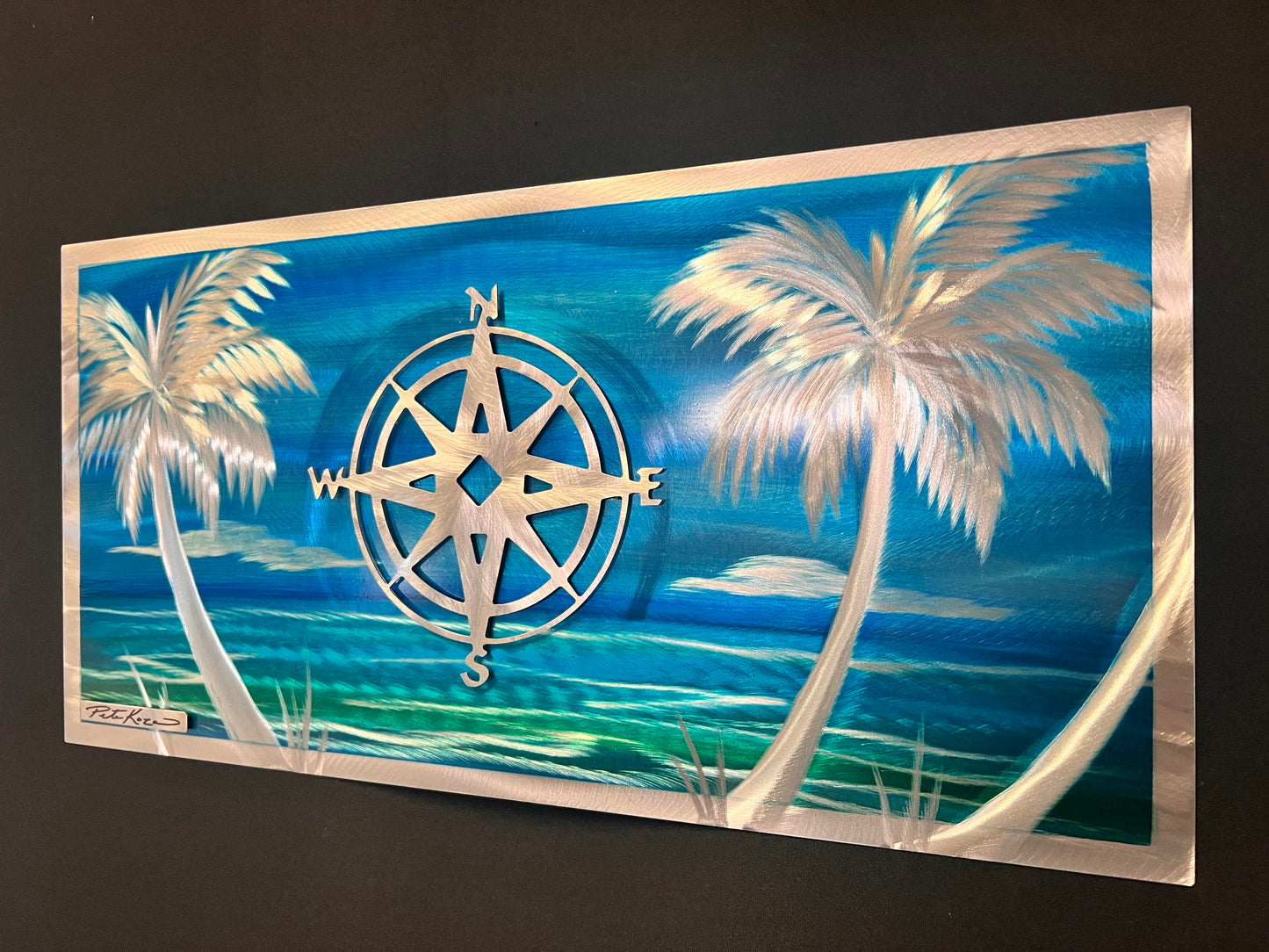 Ocean Palm Vibes PETE KOZA METAL ART