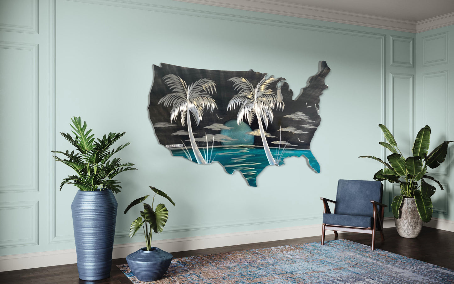 USA Palms PETE KOZA METAL ART
