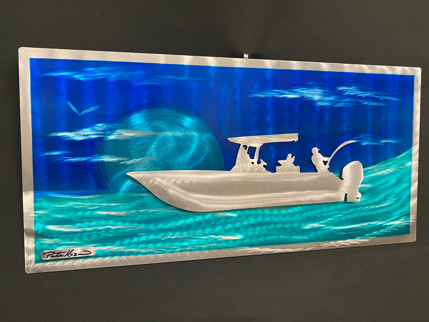 Ocean Boat Scenes Pete Koza Metal Art