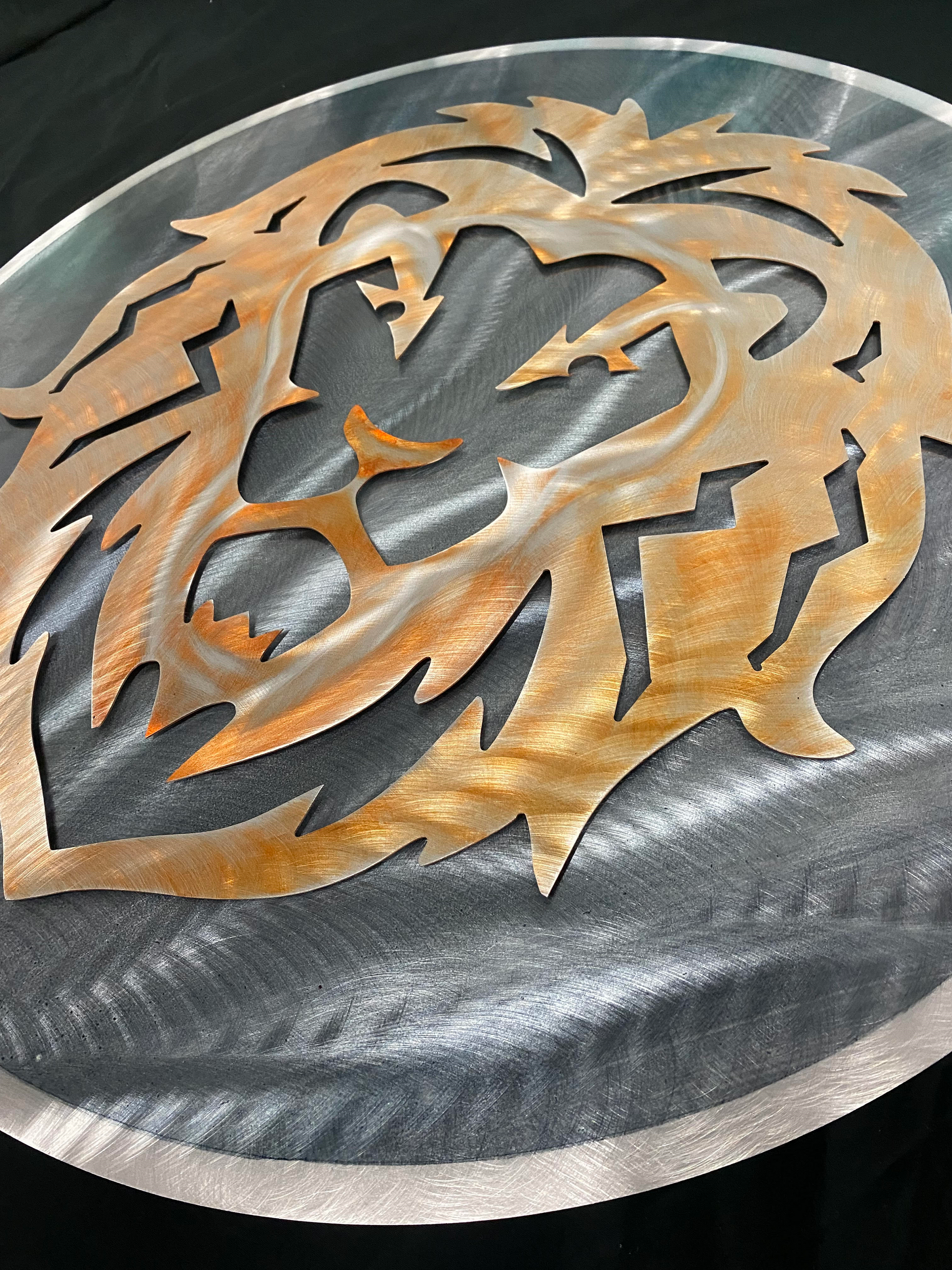 Lion Circle Pete Koza Metal Art