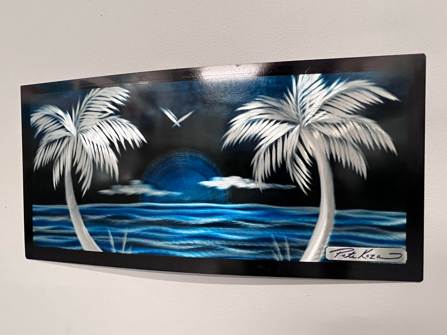 20% OFF! Blue Moons Palm Pete Koza Metal Art