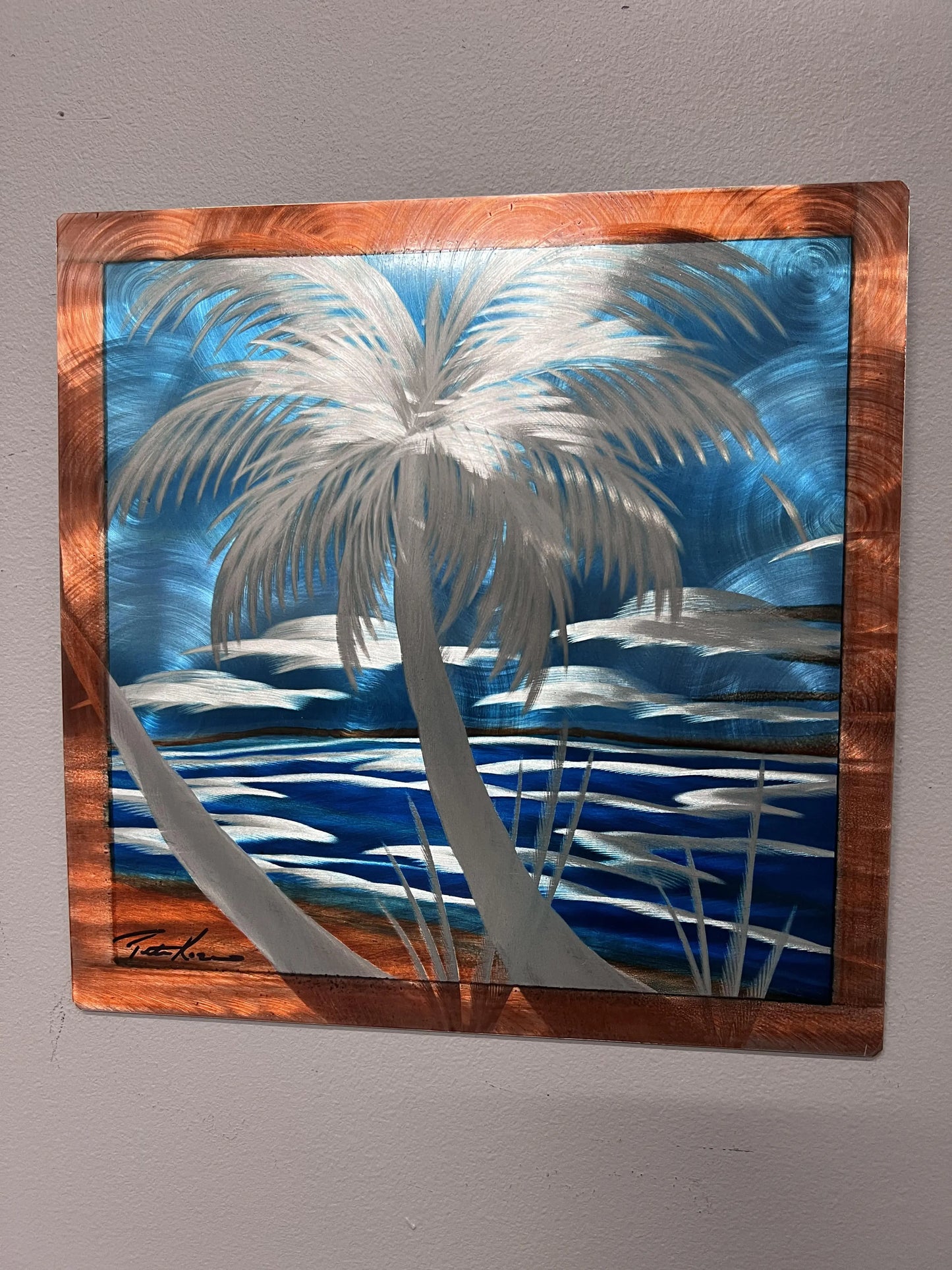 Blue Day Palm PETE KOZA METAL ART
