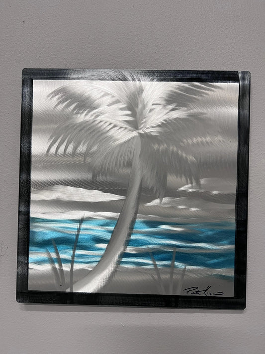 Blue Waters Palm Pete Koza Metal Art