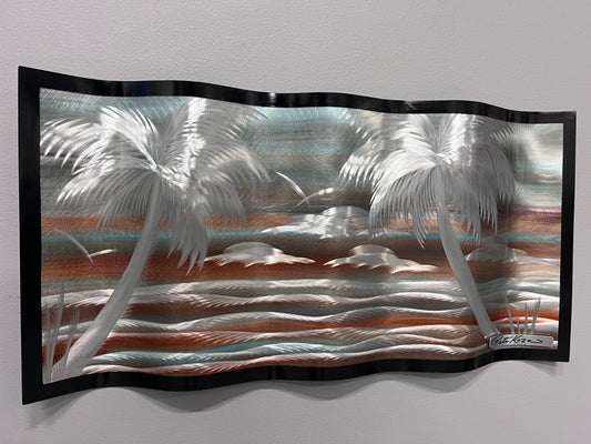 Locals Beach Palms Pete Koza Metal Art