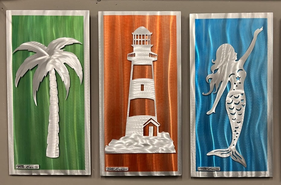 Multi Choice 3 Set Pieces Pete Koza Metal Art