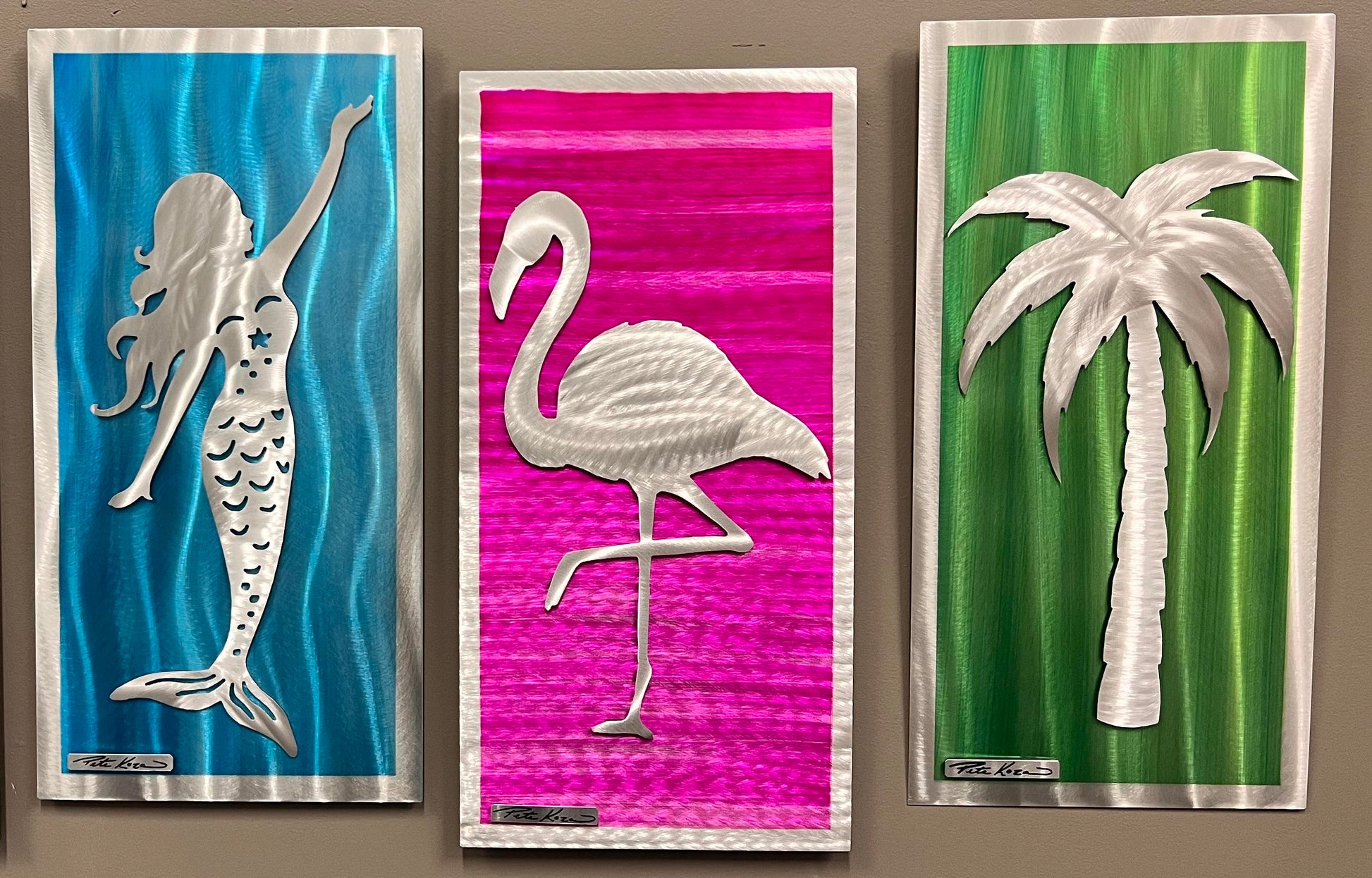 Multi Choice 3 Set Pieces Pete Koza Metal Art