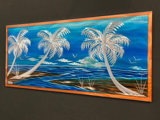 Palm Tree Island Immaculate "One Of A Kind" PETE KOZA METAL ART