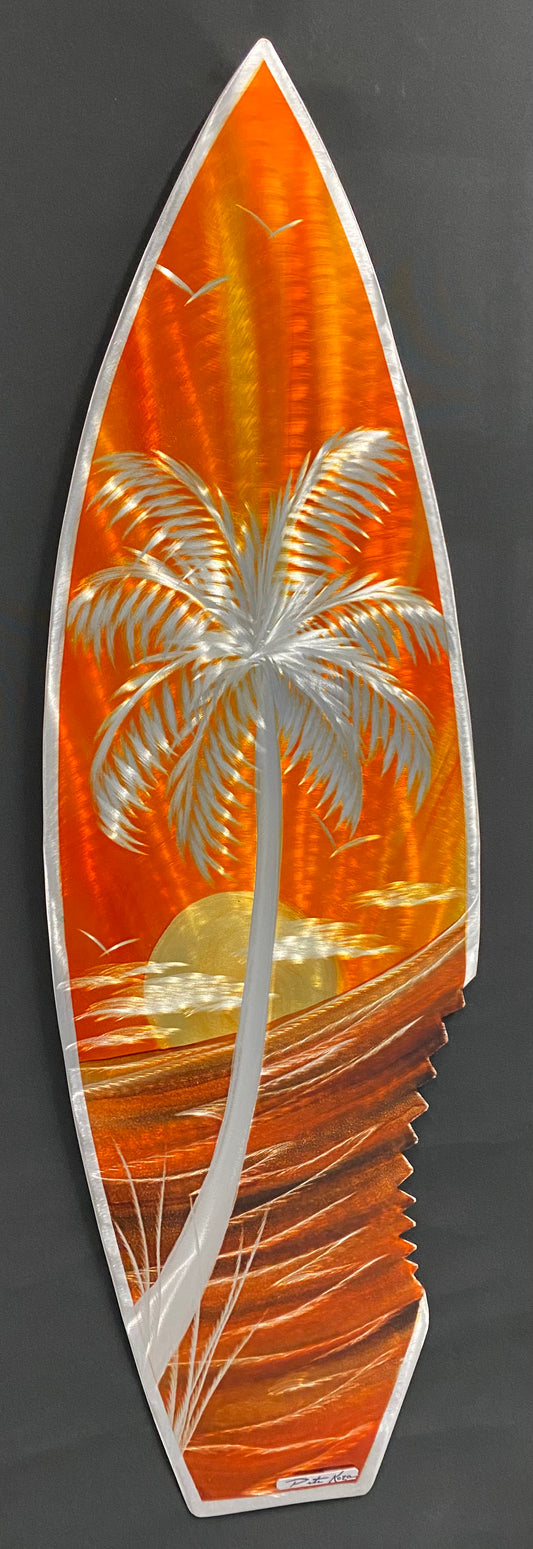 Sharkbite Surfboard Sunblast Orange PETE KOZA METAL ART