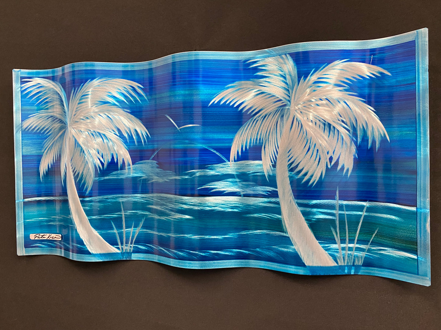 Blue Days Ripple Effect Pete Koza Metal Art