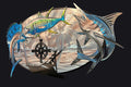 SOLD OUT 46 inch, Fishing for the champ Pete Koza Metal Art