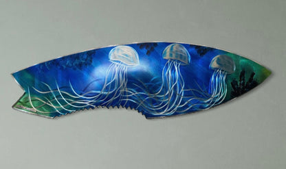 Sharkbite Jellyfish Surfboard PETE KOZA METAL ART
