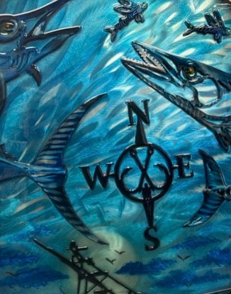 Special Edition - One of a kind, Fish Dreams 40” Pete Koza Metal Art