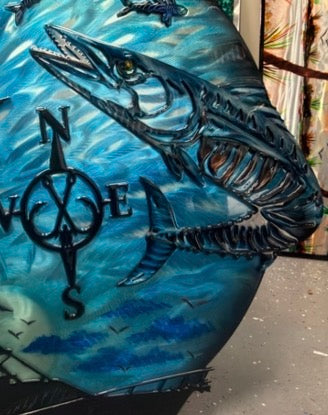 Special Edition - One of a kind, Fish Dreams 40” Pete Koza Metal Art