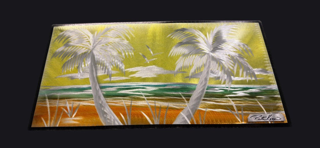 Sunny sky.        12”x24” yellow edition. Original 1 available Pete Koza Metal Art