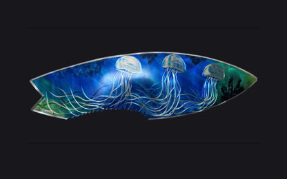 Sharkbite Jellyfish Surfboard PETE KOZA METAL ART