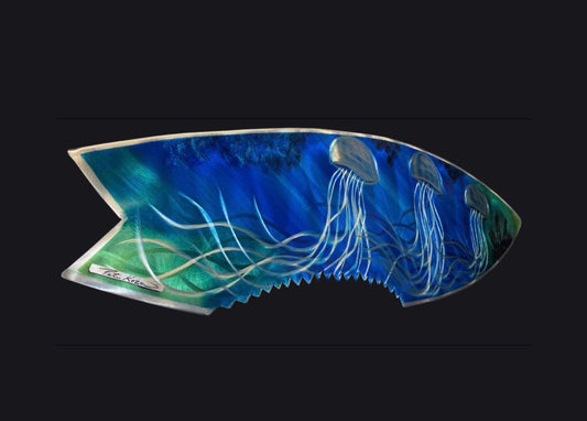 Sharkbite Jellyfish Surfboard PETE KOZA METAL ART