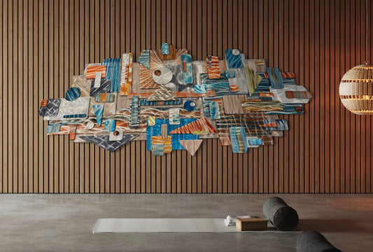 New Earth tone Abstract, one of a kind, Special Edition. Pete Koza Metal Art