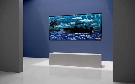 Boat Life Scene 24” x 48” made to order. PETE KOZA METAL ART