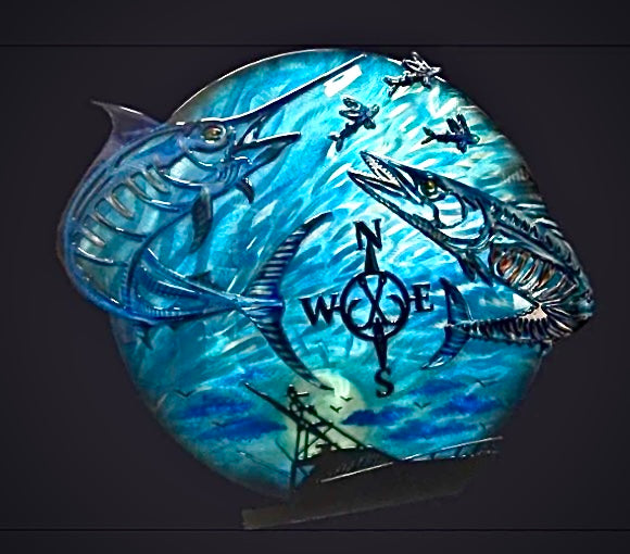 Special Edition - One of a kind, Fish Dreams 40” Pete Koza Metal Art
