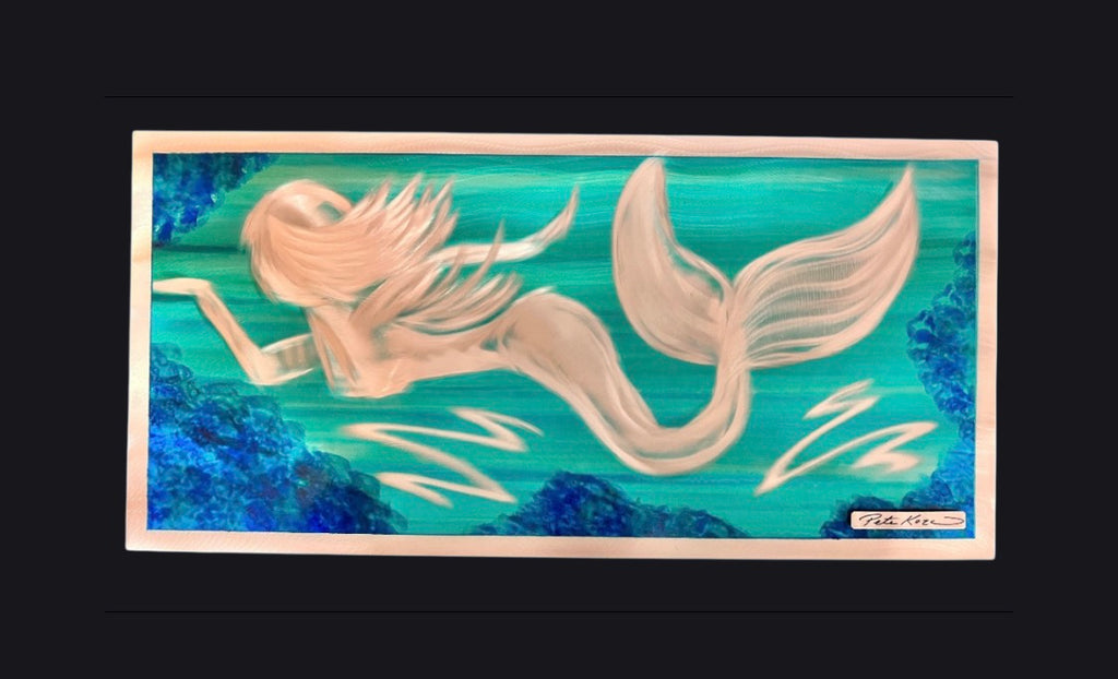 Nautical Blue Mermaid WALL ART Pete Koza Metal Art