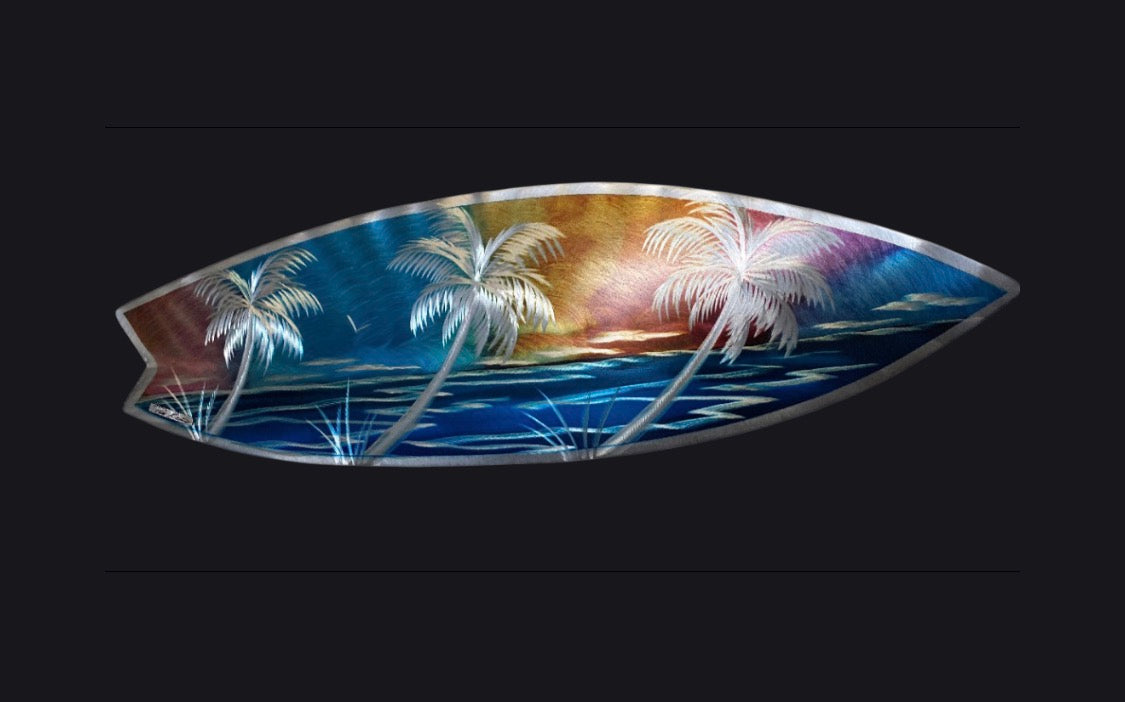 Sunburst Surfboard PETE KOZA METAL ART