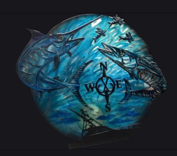 Special Edition - One of a kind, Fish Dreams 40” Pete Koza Metal Art