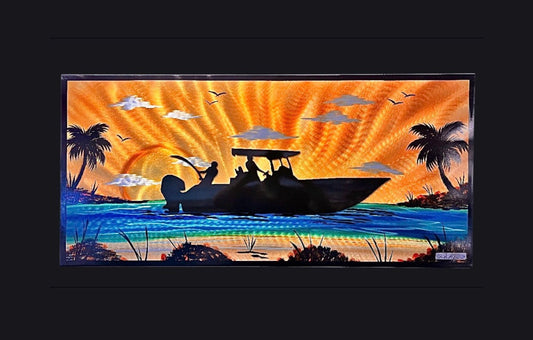 Boating Island Life Scene *One Of A Kind* (Popular) Special edition and Made to Order Now! PETE KOZA METAL ART