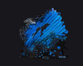 ONE OF A KIND - SPECIAL EDITION - DEEP DIVE INTO THE BLUE 40'' Pete Koza Metal Art