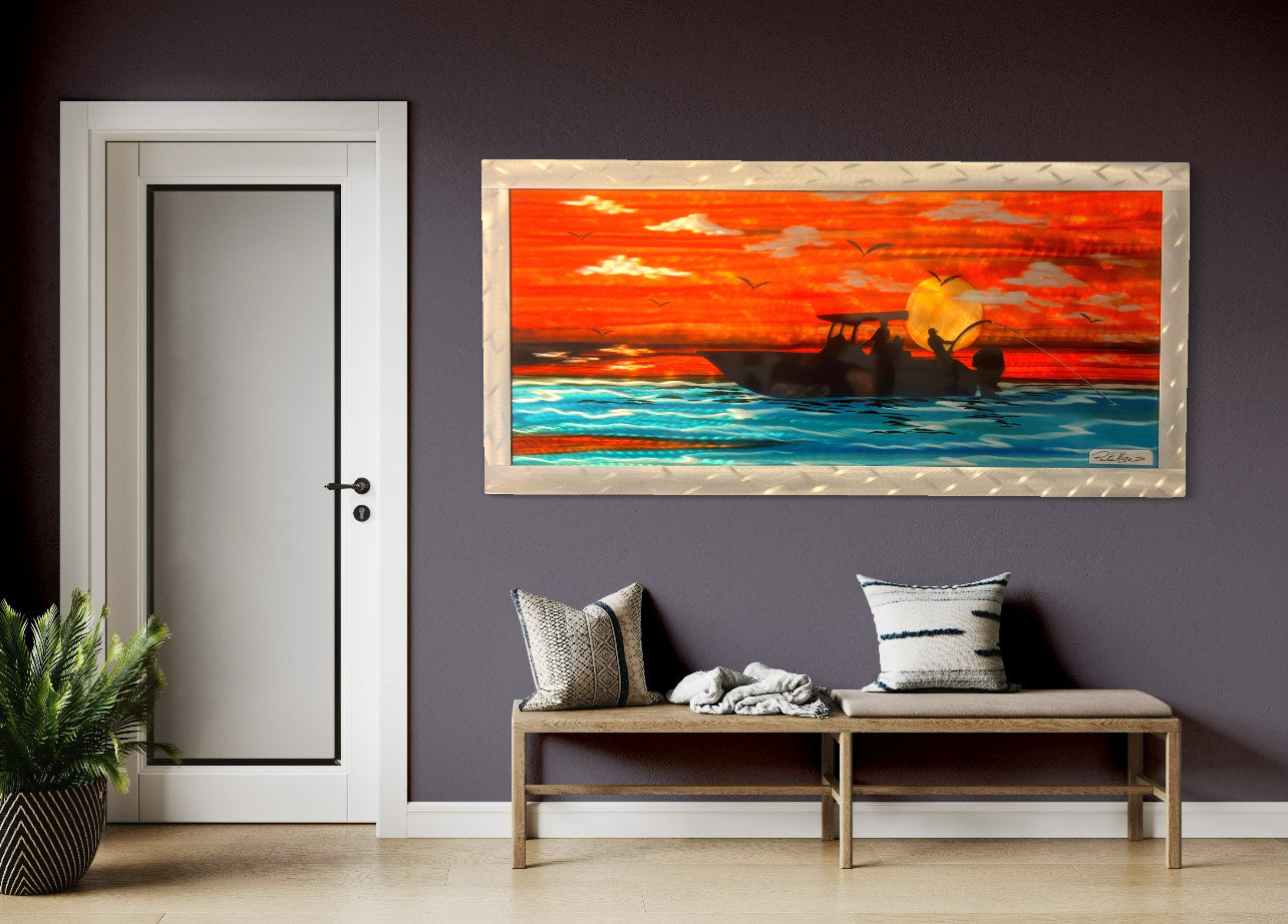 *New Dream Boaters Life *One Of A Kind* (As Seen On Facebook) PETE KOZA METAL ART