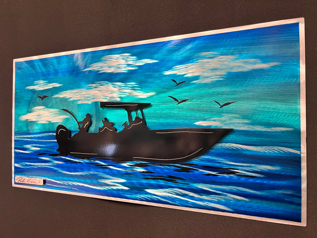 Fishing Day Scene PETE KOZA METAL ART