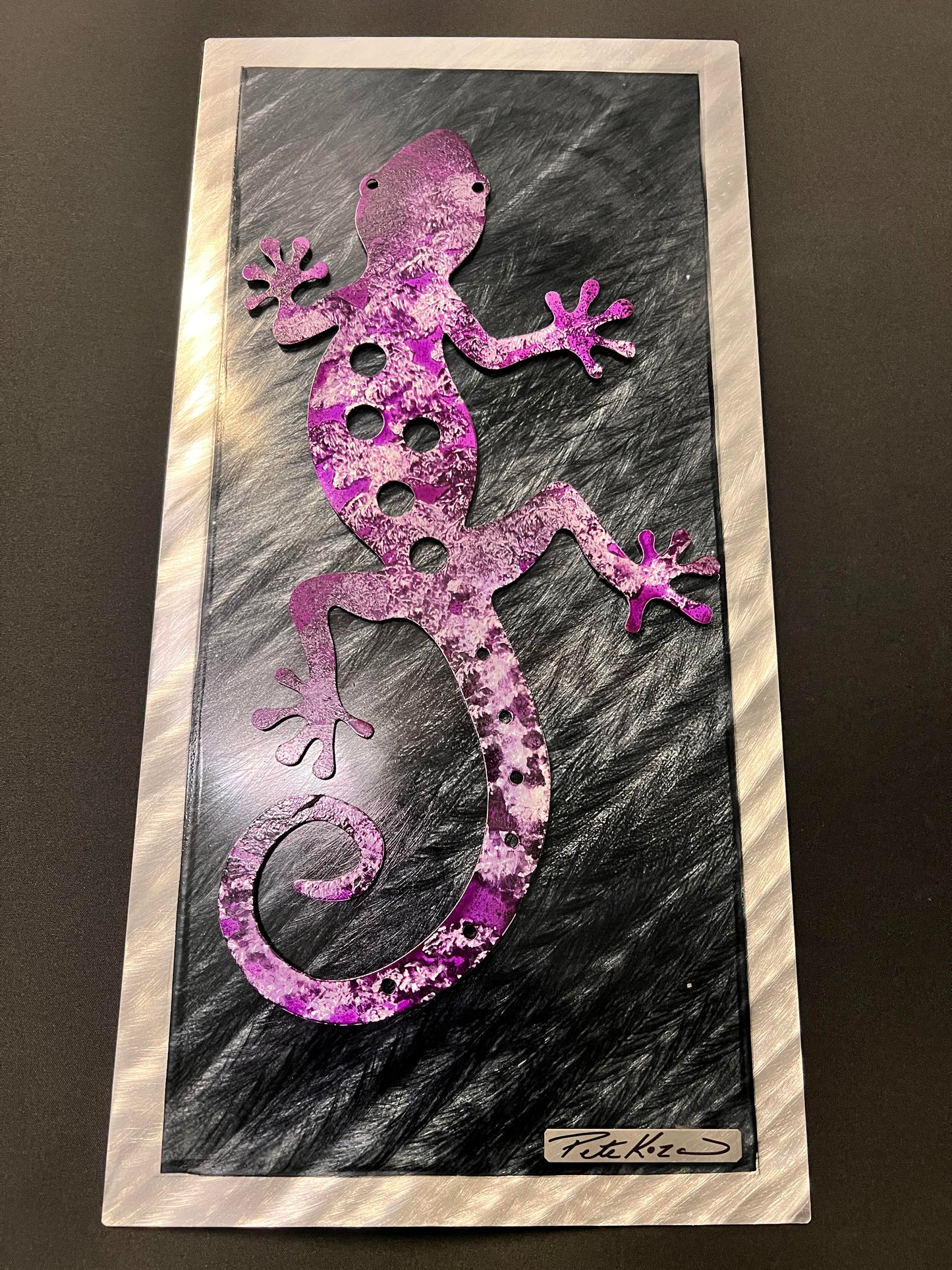 Purple Gecko V.2 - Pete Koza Metal Art