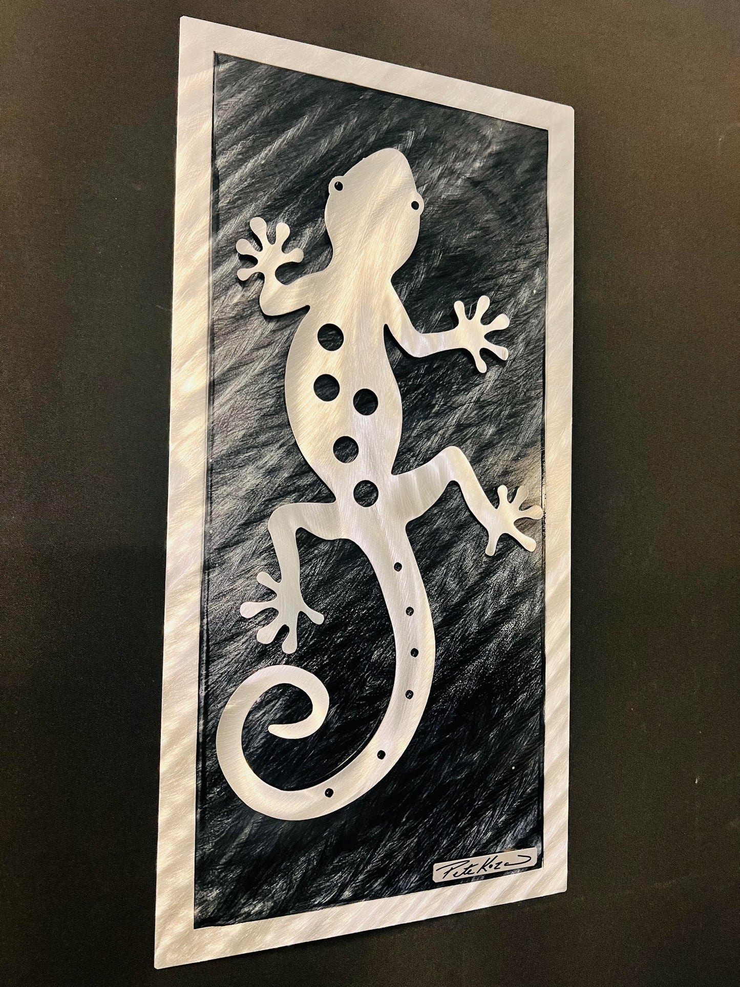 Silver Gecko V.3 - Pete Koza Metal Art