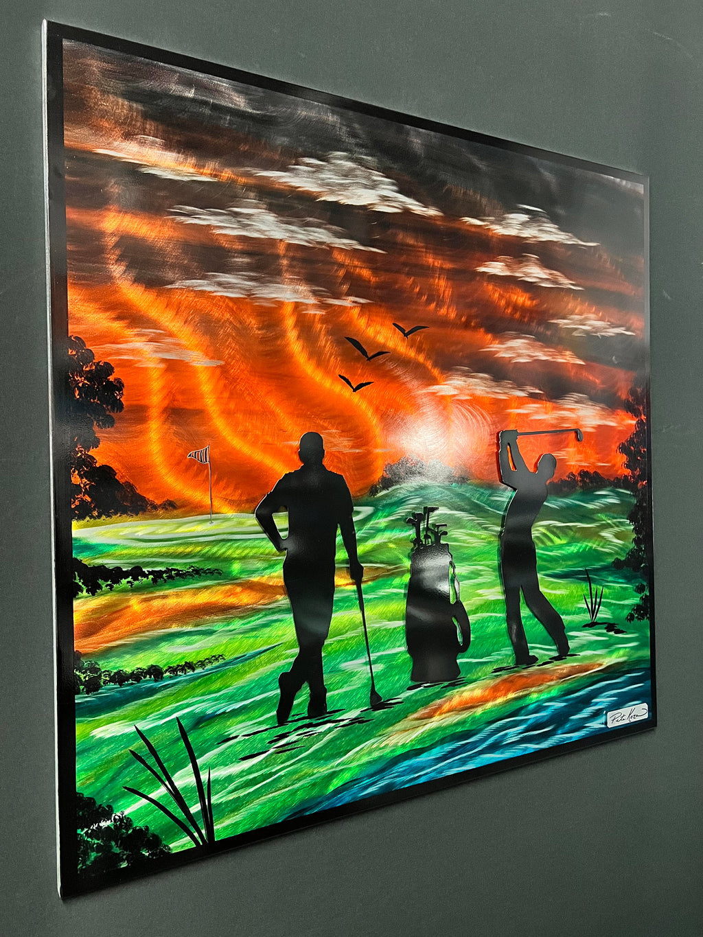 Golfing Day With Dad Scene "Special Edition" PETE KOZA METAL ART