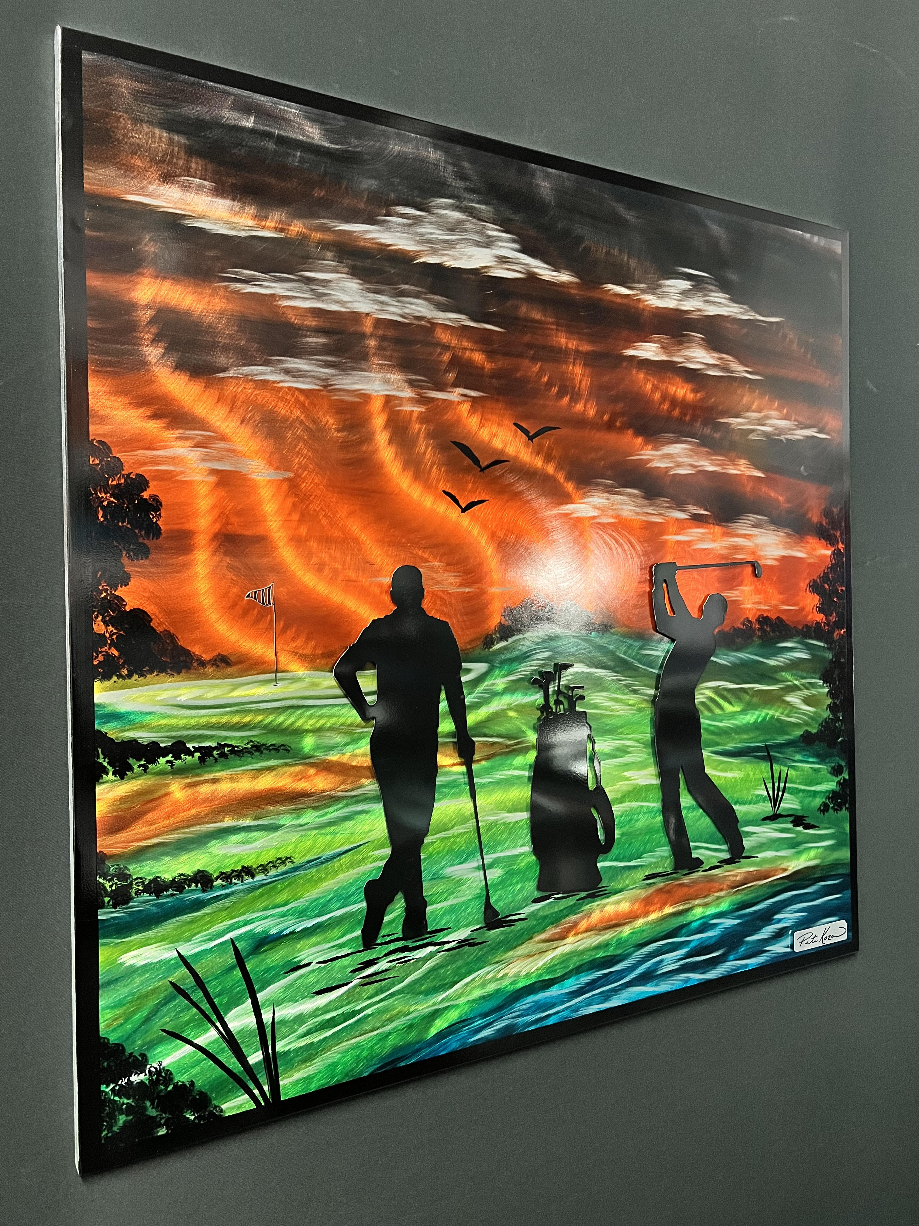 Golfing Day With Dad Scene "Special Edition" PETE KOZA METAL ART