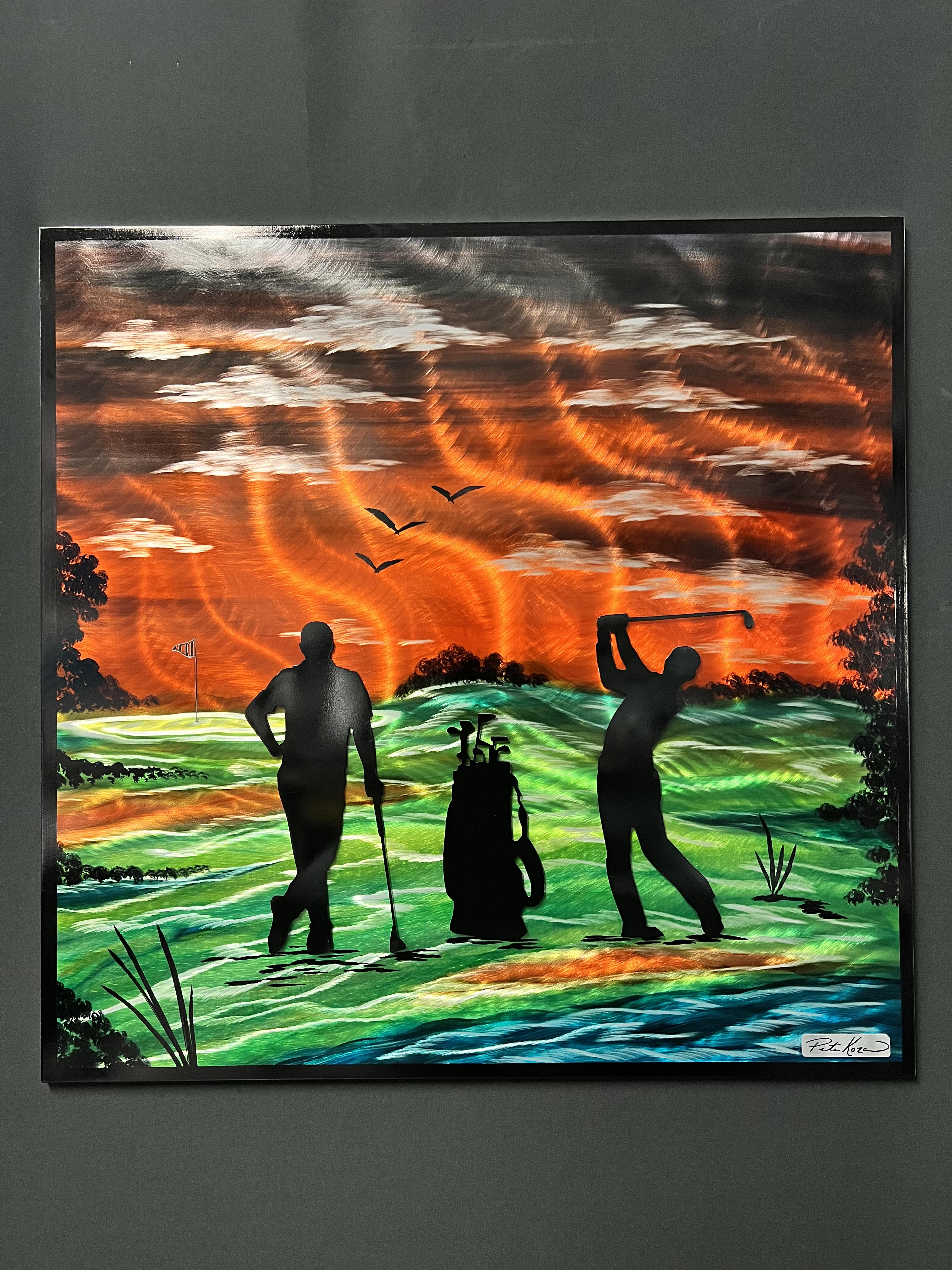 Golfing Day With Dad Scene "Special Edition" PETE KOZA METAL ART